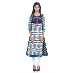 Awesome Multicoloured Cotton Anarkali Kurti