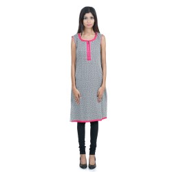 Awesome Black Rayon A-line Kurti